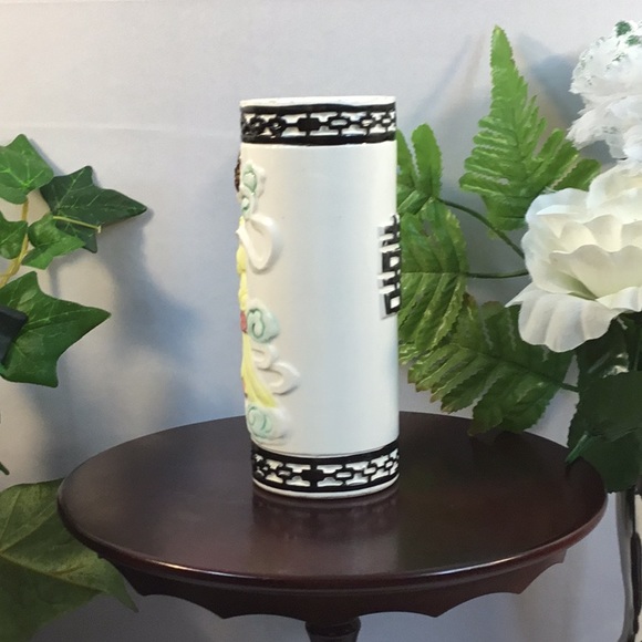 🇺🇸🇺🇸JAPANESE PORCELAIN ORCHID VASE #R-93🇺🇸🇺🇸 - Picture 3 of 7